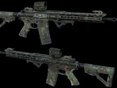 Angled Foregrip Low-poly 3D model