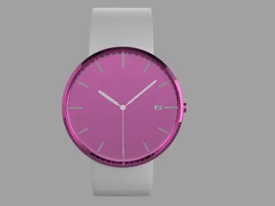  Simple Clean Pink Watch 