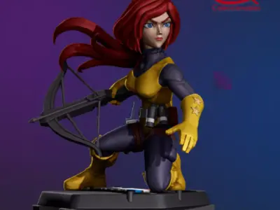 GI JOE Character Scarlett Full-figure Pose 02 3D print model