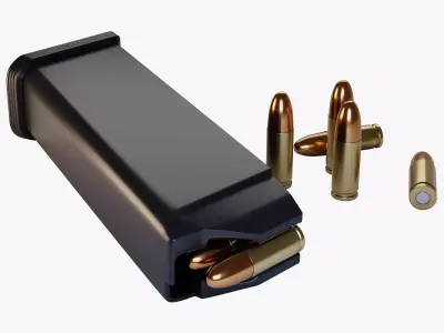 9mm cartridge magazine 3D model