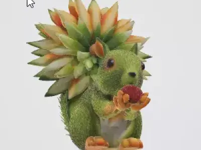 3D Squirrel Figurine  High Quality Decorative Asset 3D model