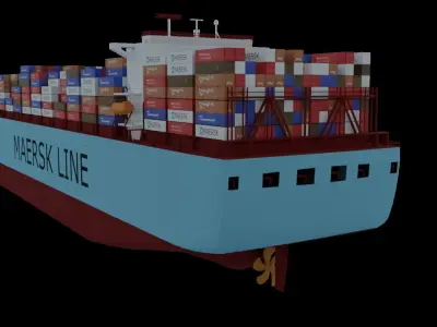Container ship 3D model get