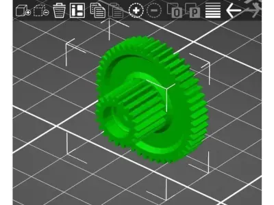 Marui Hunter and Galaxy idler gear with bearings part nro M0134 3D print model