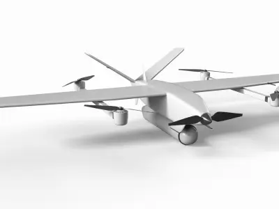  Fixed Wing VTOL Surveillance Drone Gray 