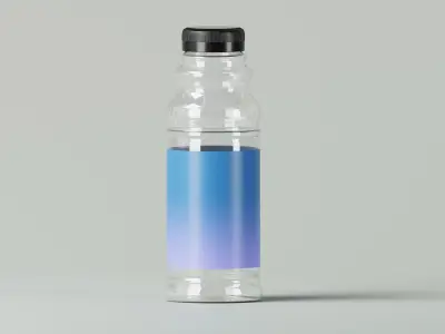 Plastic Water Bottle 3D Model Low-poly 3D model