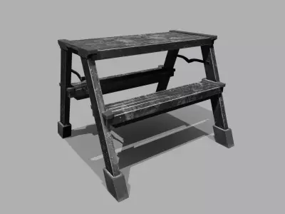 Stepladder Low-poly 3D model