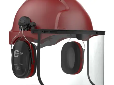 Safety Helmet 2 Red 3D model