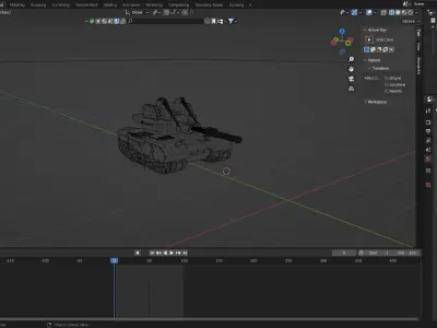 Modern Tank 3D  Low-poly 3D model