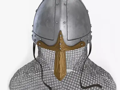 Medieval Helmet Low-poly 3D model purchase