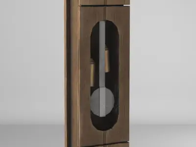 Grandfather Clock Low-poly 3D model