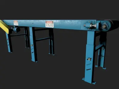 Belt Conveyor Low-poly 3D model