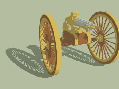 GATLING GUN 3D model shop