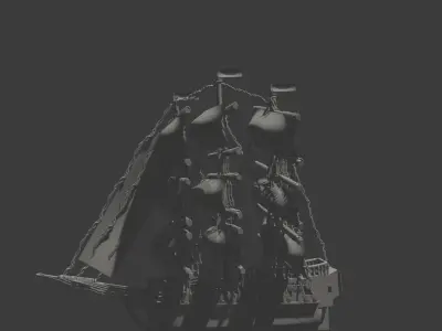 A Water Vessel Low-poly 3D model