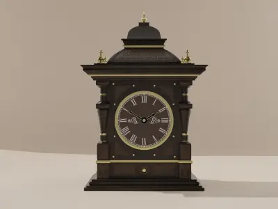 Old antique clock 3D model