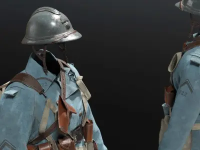 SOLDIER WWI France 3D model