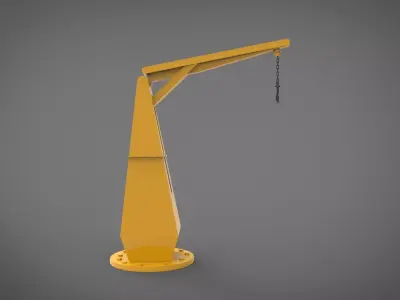 Ship offshore boat crane 3D print model