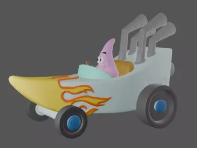 Patricks boat car 3D print model