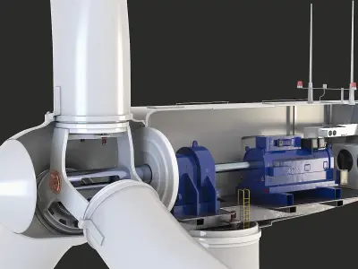 Wind Turbine Set 3D model