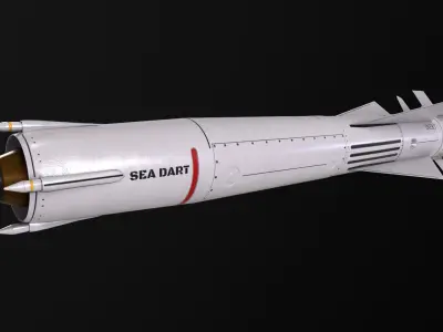rocket Low-poly 3D model get