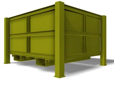 Steel transport case 3D model