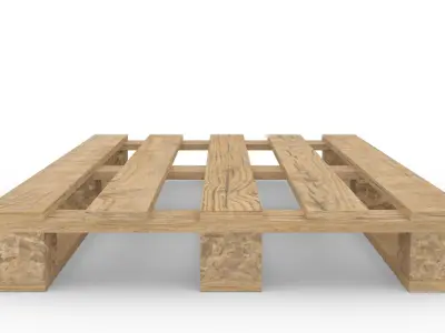 2 non-branded EUR-size pallets Low-poly 3D model