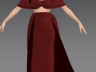 total seven clothes Low-poly 3D model