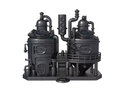 Industrial Furnace - Industrial oven 3D print model