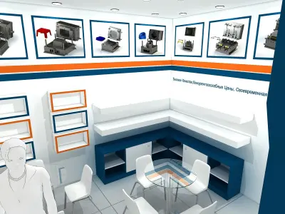 Exhibition Stand - ST0054 3D model
