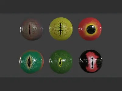 Reptile Eyes Free low-poly 3D model