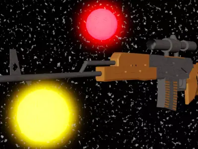 sniper rifle 3D model 8