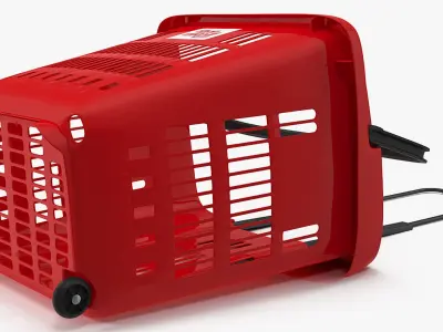 Shopping Baskets and Trolley Collection 8 3D model
