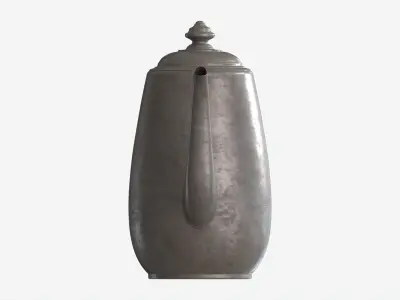 Old Metal Tea and Coffee Pot 3D model