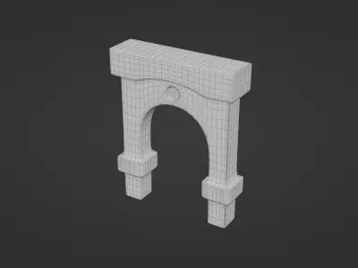 Historic Arch Low-poly 3D model