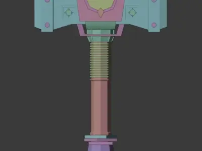 Fantasy Hammer Low-poly 3D model Low-poly 3D model purchase