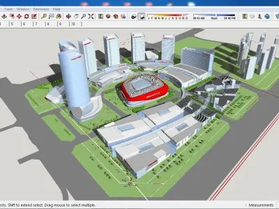 Sketchup Commercial Complex B8 3D model