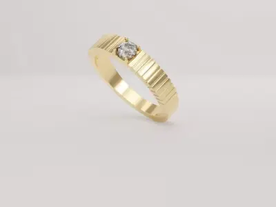 Zenith Solitaire Ring 3D Model Low-poly 3D model