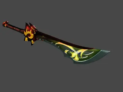 Sin Dorei Warblade Free low-poly 3D model