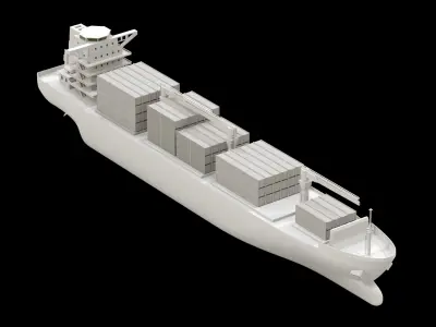 container boat 3D model