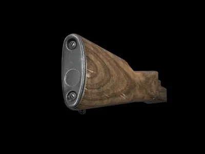 AK - STOCK - AKM WOOD STD Low-poly 3D model