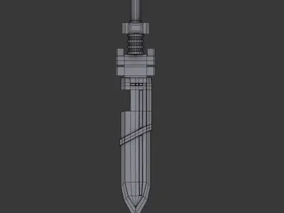 Sci-Fi Sword 3D Model PBR Game Ready Low-poly 3D model