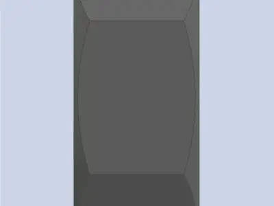 Hexagonal Nut M10 3D model