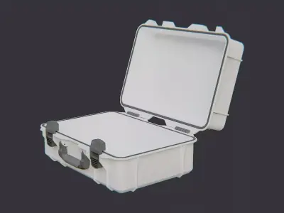 Military Crate Open Lid Rugged Storage Box Low-poly 3D model