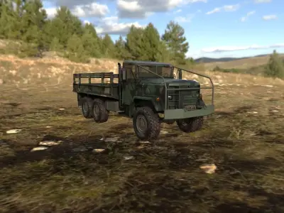 M925 5-ton Military Truck Low-poly 3D model