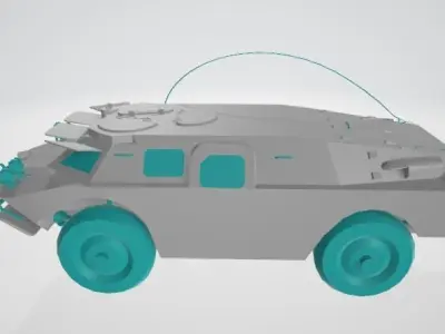 PUBG BRDM vehicle Free 3D model