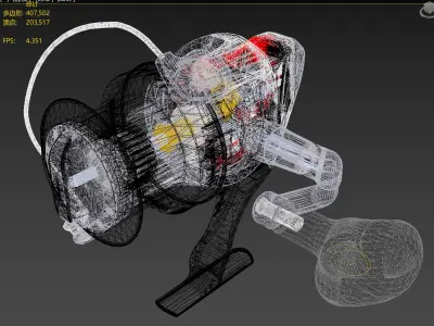 Fishing Reel 3D model purchase