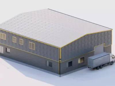 Warehouse-Warehouse Building 3D model 2