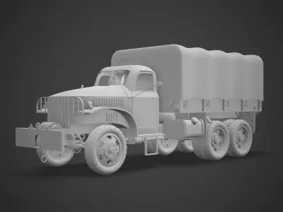 GMC CCKW Cargo Truck High Poly 3D model