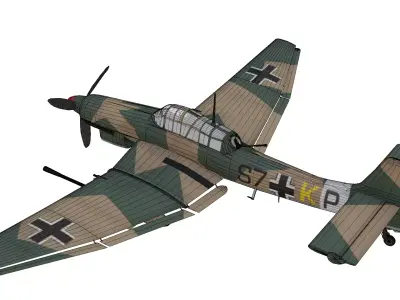 Junkers Ju 87 Stuka Low-poly 3D model purchase
