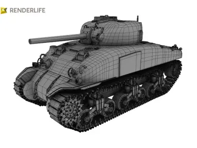 Sherman Tank M4A1 3D model