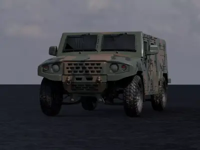 Korean Military Jeep K-151 3D model